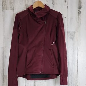 5.11 Tactical Burgandy Zipup Athletic Jacket with High Collar Size Medium